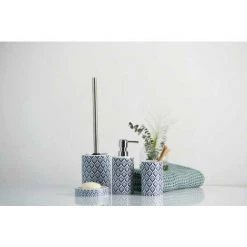 WENKO Porte Savon Rond Lorca, Porte Savon Céramique Avec Impression, Ø 11x2,5 Cm, Bleu - Blanc 11 WENKO Porte Savon Rond Lorca, Porte Savon Céramique Avec Impression, Ø 11x2,5 Cm, Bleu - Blanc -WENKO Soldes 16526869 5