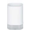 WENKO Support Brosse à Dent Oria, Gobelet Salle De Bain, Porte Brosse à Dent, Plastique Sans BPA, 7,5x11,5x7,5 Cm, Blanc