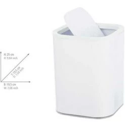 WENKO Poubelle Salle De Bain Oria, Petite Poubelle Capacité 7L, Plastique Sans BPA, 19,5x25x19,5 Cm, Blanc 10 WENKO Poubelle Salle De Bain Oria, Petite Poubelle Capacité 7L, Plastique Sans BPA, 19,5x25x19,5 Cm, Blanc -WENKO Soldes 16526886 4