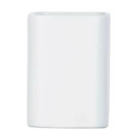 WENKO Porte Brosse à Dent Hexa, Gobelet Salle De Bain, Céramique, 6,5x9x6,5 Cm, Blanc 4 WENKO Porte Brosse à Dent Hexa, Gobelet Salle De Bain, Céramique, 6,5x9x6,5 Cm, Blanc – Image 2