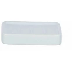 WENKO Porte Savon Céramique, Porte Savon Blanc Hexa, Céramique, 13x2,5x9,5 Cm, Blanc