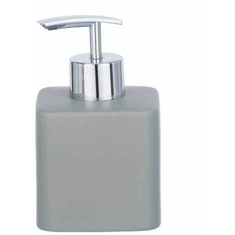 WENKO Distributeur Savon Liquide Hexa, Capacité 290 Ml, Céramique, 7,5x13x8,5 Cm, Gris 3 WENKO Distributeur Savon Liquide Hexa, Capacité 290 Ml, Céramique, 7,5x13x8,5 Cm, Gris