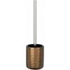 WENKO Porte Brosse WC Keo, Brosse WC Noire, Céramique à Relief, Ø 10,5x39,5 Cm, Cuivre -WENKO Soldes 16526927 1