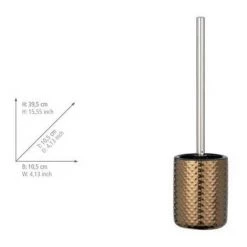 WENKO Porte Brosse WC Keo, Brosse WC Noire, Céramique à Relief, Ø 10,5x39,5 Cm, Cuivre -WENKO Soldes 16526927 3