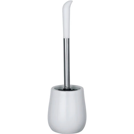 WENKO Porte Brosse WC Sydney, Brosse WC Silicone Noire, Céramique "soft Touch", Ø 12,5x39,5 Cm, Blanc Brillant 3 WENKO Porte Brosse WC Sydney, Brosse WC Silicone Noire, Céramique "soft Touch", Ø 12,5x39,5 Cm, Blanc Brillant
