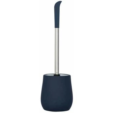 WENKO Porte Brosse WC Sydney, Brosse WC Silicone Noire, Céramique "soft Touch", Ø 12,5x39,5 Cm, Bleu Foncé Mat 3 WENKO Porte Brosse WC Sydney, Brosse WC Silicone Noire, Céramique "soft Touch", Ø 12,5x39,5 Cm, Bleu Foncé Mat