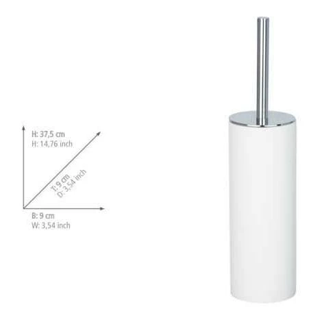 WENKO Brosse WC Ida, Brosse WC Silicone Noire, Design Fermé, Polyrésine, Ø 9x37,5 Cm, Blanc 4 WENKO Brosse WC Ida, Brosse WC Silicone Noire, Design Fermé, Polyrésine, Ø 9x37,5 Cm, Blanc – Image 2