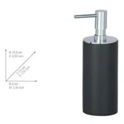 WENKO Distributeur Savon Liquide Ida, Capacité 140 Ml, Polyrésine, 6x17,5x7,5 Cm, Anthracite 7 WENKO Distributeur Savon Liquide Ida, Capacité 140 Ml, Polyrésine, 6x17,5x7,5 Cm, Anthracite -WENKO Soldes 16527036 3