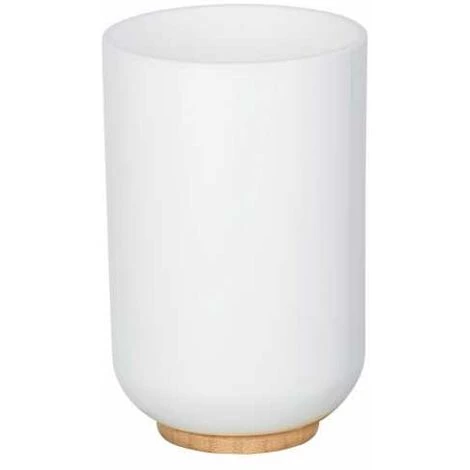 WENKO Support Brosse à Dent Posa, Gobelet Salle De Bain Bambou, Porte Brosse à Dent, Plastique - Bambou, Ø 7x11 Cm, Blanc - Marron 3 WENKO Support Brosse à Dent Posa, Gobelet Salle De Bain Bambou, Porte Brosse à Dent, Plastique - Bambou, Ø 7x11 Cm, Blanc - Marron