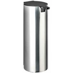 WENKO Distributeur De Savon Liquide Mural Detroit, Fixation Sans Perçage Turbo-Loc®, Capacité 240 Ml, Acier Inox, 6x16,5x8 Cm, Brillant