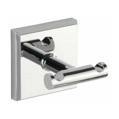 WENKO Crochet Mural Porte Serviette Duo Laceno, Crochet Mural Fixation Sans Perçage Power-Loc®, Plastique, 5,6x5,6x4,6 Cm, Chromé 3 WENKO Crochet Mural Porte Serviette Duo Laceno, Crochet Mural Fixation Sans Perçage Power-Loc®, Plastique, 5,6x5,6x4,6 Cm, Chromé