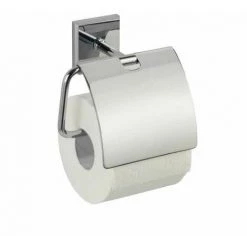 WENKO Porte Papier Toilette Mural Arcole, Dérouleur Papier Toilette Avec Couvercle, Power-Loc® Fixation Sans Perçage, Acier Inox, 14,7x13,5x8 Cm, Brillant -WENKO Soldes 16527114 3