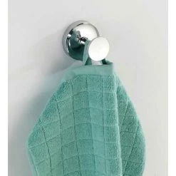 WENKO Crochet Mural Porte Serviette Uno Arcole, Crochet Mural Fixation Sans Perçage Power-Loc®, Plastique, Ø 5,8x4,7 Cm, Chromé -WENKO Soldes 16527120 3