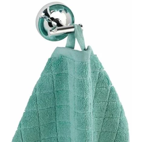 WENKO Crochet Mural Porte Serviette Duo Arcole, Crochet Mural Fixation Sans Perçage Power-Loc®, Plastique, Ø 5,8x4,7 Cm, Chromé 4 WENKO Crochet Mural Porte Serviette Duo Arcole, Crochet Mural Fixation Sans Perçage Power-Loc®, Plastique, Ø 5,8x4,7 Cm, Chromé – Image 2