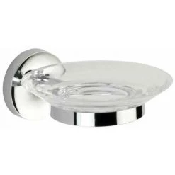 WENKO Porte Savon Mural Arcole, Power-Loc®fixation Sans Perçage, Plastique, 13x5,8x14 Cm, Chromé