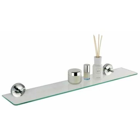 WENKO Etagère Salle De Bain Murale Arcole, Tablette De Rangement, Power-Loc® Fixation Sans Perçage, Verre, 60x5,8x13 Cm, Chromé 5 WENKO Etagère Salle De Bain Murale Arcole, Tablette De Rangement, Power-Loc® Fixation Sans Perçage, Verre, 60x5,8x13 Cm, Chromé – Image 3