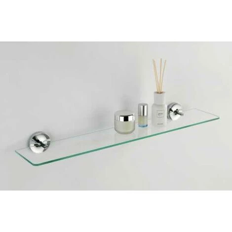 WENKO Etagère Salle De Bain Murale Arcole, Tablette De Rangement, Power-Loc® Fixation Sans Perçage, Verre, 60x5,8x13 Cm, Chromé 6 WENKO Etagère Salle De Bain Murale Arcole, Tablette De Rangement, Power-Loc® Fixation Sans Perçage, Verre, 60x5,8x13 Cm, Chromé – Image 4