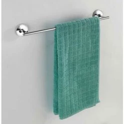 WENKO Porte Serviette Salle De Bain Mural Uno Arcole, Barre Porte Serviette Fixation Sans Perçage Power-Loc®, Acier Inox, 51x5,8x7,5 Cm, Chromé -WENKO Soldes 16527135 3