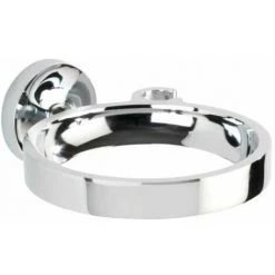 WENKO Porte Sèche-cheveux Mural Arcole, Support Sèche Cheveux Mural Fixation Sans Perçage Power-Loc®, Plastique, 13x5,8x15 Cm, Chromé