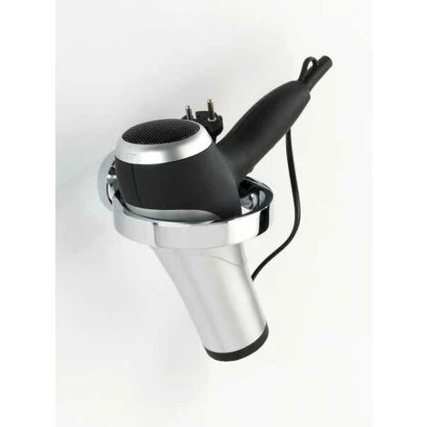 WENKO Porte Sèche-cheveux Mural Arcole, Support Sèche Cheveux Mural Fixation Sans Perçage Power-Loc®, Plastique, 13x5,8x15 Cm, Chromé 6 WENKO Porte Sèche-cheveux Mural Arcole, Support Sèche Cheveux Mural Fixation Sans Perçage Power-Loc®, Plastique, 13x5,8x15 Cm, Chromé – Image 4