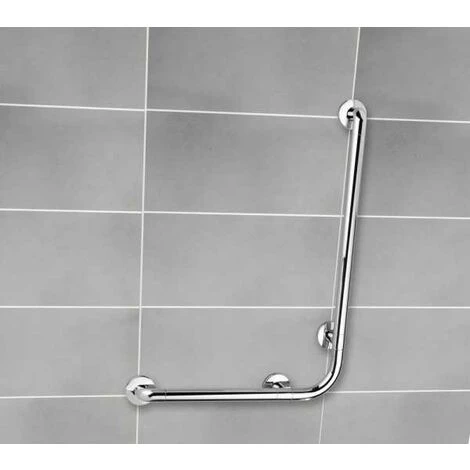 WENKO Barre D'appui Douche Et WC Secura, Poignée De Sécurité Salle De Bain D'angle, Aluminium, 78x55,5x8,2 Cm, Chromé 5 WENKO Barre D'appui Douche Et WC Secura, Poignée De Sécurité Salle De Bain D'angle, Aluminium, 78x55,5x8,2 Cm, Chromé – Image 3