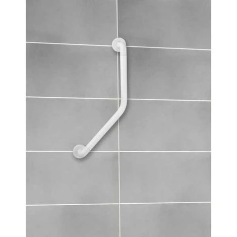 WENKO Barre D'appui Douche Et WC Secura, Poignée De Sécurité Salle De Bain D'angle, Aluminium, 68x8,2x17 Cm Blanc 4 WENKO Barre D'appui Douche Et WC Secura, Poignée De Sécurité Salle De Bain D'angle, Aluminium, 68x8,2x17 Cm Blanc – Image 2
