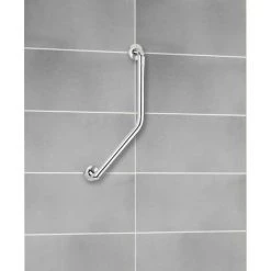 WENKO Barre D'appui Douche Et WC Secura, Poignée De Sécurité Salle De Bain D'angle, Aluminium, 68x8,2x17 Cm Chromé 5 WENKO Barre D'appui Douche Et WC Secura, Poignée De Sécurité Salle De Bain D'angle, Aluminium, 68x8,2x17 Cm Chromé -WENKO Soldes 16527168 2