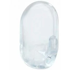 WENKO Crochet Oval Petit Transparent, Lot De 3 Pièces