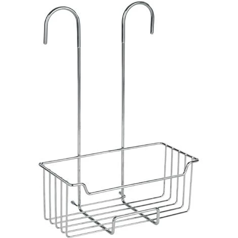 WENKO Etagère De Douche Milo, Panier Douche à Suspendre, Suspension Sans Perçage, Acier Inox, P14xL25xH36, Brillant 3 WENKO Etagère De Douche Milo, Panier Douche à Suspendre, Suspension Sans Perçage, Acier Inox, P14xL25xH36, Brillant