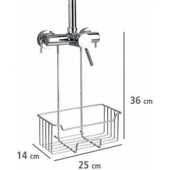 WENKO Etagère De Douche Milo, Panier Douche à Suspendre, Suspension Sans Perçage, Acier Inox, P14xL25xH36, Brillant 10 WENKO Etagère De Douche Milo, Panier Douche à Suspendre, Suspension Sans Perçage, Acier Inox, P14xL25xH36, Brillant -WENKO Soldes 16527225 4