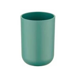WENKO Gobelet Salle De Bain, Porte Brosse à Dent, Brasil, Plastique PET Incassable, ø7,3 X10,3 Cm, Vert