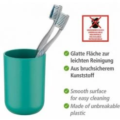 WENKO Gobelet Salle De Bain, Porte Brosse à Dent, Brasil, Plastique PET Incassable, ø7,3 X10,3 Cm, Vert 8 WENKO Gobelet Salle De Bain, Porte Brosse à Dent, Brasil, Plastique PET Incassable, ø7,3 X10,3 Cm, Vert -WENKO Soldes 16527267 2