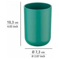 WENKO Gobelet Salle De Bain, Porte Brosse à Dent, Brasil, Plastique PET Incassable, ø7,3 X10,3 Cm, Vert 10 WENKO Gobelet Salle De Bain, Porte Brosse à Dent, Brasil, Plastique PET Incassable, ø7,3 X10,3 Cm, Vert -WENKO Soldes 16527267 4