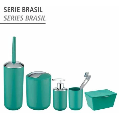 WENKO Gobelet Salle De Bain, Porte Brosse à Dent, Brasil, Plastique PET Incassable, ø7,3 X10,3 Cm, Vert 7 WENKO Gobelet Salle De Bain, Porte Brosse à Dent, Brasil, Plastique PET Incassable, ø7,3 X10,3 Cm, Vert – Image 5