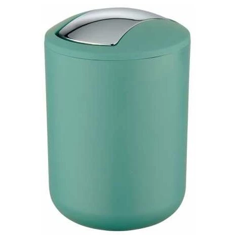 WENKO Mini Poubelle Salle De Bain, Poubelle à Couvercle Basculant Brasil, 2L, Plastique, 14x21x14 Cm, Vert 3 WENKO Mini Poubelle Salle De Bain, Poubelle à Couvercle Basculant Brasil, 2L, Plastique, 14x21x14 Cm, Vert