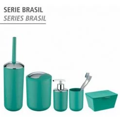 WENKO Mini Poubelle Salle De Bain, Poubelle à Couvercle Basculant Brasil, 2L, Plastique, 14x21x14 Cm, Vert 10 WENKO Mini Poubelle Salle De Bain, Poubelle à Couvercle Basculant Brasil, 2L, Plastique, 14x21x14 Cm, Vert -WENKO Soldes 16527269 4