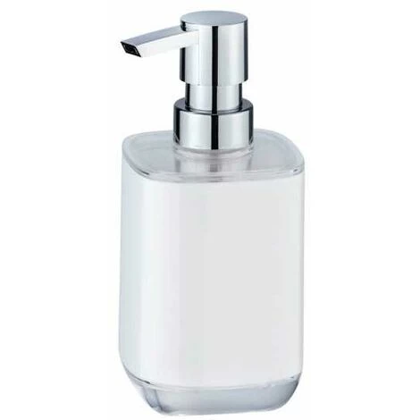 WENKO Distributeur Savon Liquide Masone, Capacité 330 Ml, Plastique, 8x16,5x7,5 Cm, Blanc 3 WENKO Distributeur Savon Liquide Masone, Capacité 330 Ml, Plastique, 8x16,5x7,5 Cm, Blanc