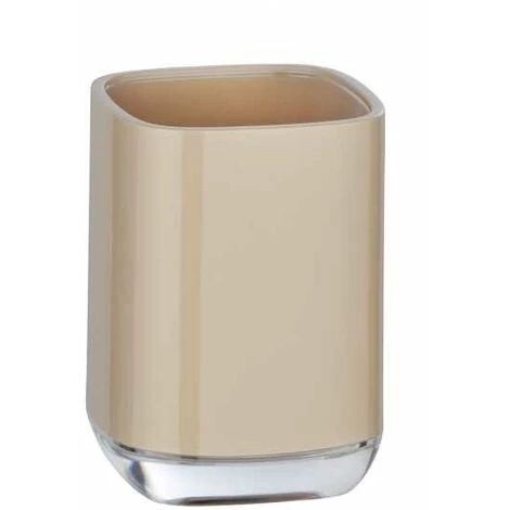 WENKO Porte Brosse à Dent Masone, Gobelet Brosse à Dent, Plastique Sans BPA, 5x10,5x7,5 Cm, Sable 3 WENKO Porte Brosse à Dent Masone, Gobelet Brosse à Dent, Plastique Sans BPA, 5x10,5x7,5 Cm, Sable