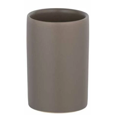 WENKO Gobelet Salle De Bain Polaris, Porte Brosse à Dent, Céramique, ø7,5x11 Cm, Taupe Mat 3 WENKO Gobelet Salle De Bain Polaris, Porte Brosse à Dent, Céramique, ø7,5x11 Cm, Taupe Mat