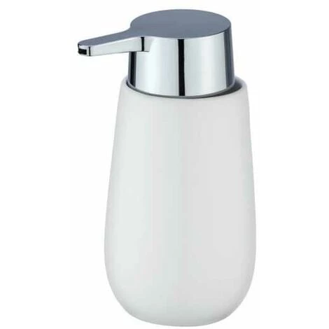 WENKO Distributeur Savon Liquide Badi, Capacité 320 Ml, Céramique, 9,5x16x8 Cm, Blanc Mat 3 WENKO Distributeur Savon Liquide Badi, Capacité 320 Ml, Céramique, 9,5x16x8 Cm, Blanc Mat