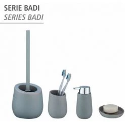 WENKO Porte Brosse à Dents Badi, Gobelet En Céramique à Surface Mate, Gobelet Salle De Bain Pour Le Rangement De Brosses à Dents Et Du Dentifrice, Céramique, Ø 8x11 cm, Gris Mat 11 WENKO Porte Brosse à Dents Badi, Gobelet En Céramique à Surface Mate, Gobelet Salle De Bain Pour Le Rangement De Brosses à Dents Et Du Dentifrice, Céramique, Ø 8x11 cm, Gris Mat -WENKO Soldes 16527356 5