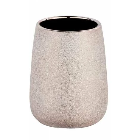 WENKO Gobelet Salle De Bain Glimma, Porte Brosse à Dent, Céramique Effet Paillette, Ø 8,5x10,5 Cm, Cuivré 3 WENKO Gobelet Salle De Bain Glimma, Porte Brosse à Dent, Céramique Effet Paillette, Ø 8,5x10,5 Cm, Cuivré