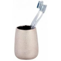 WENKO Gobelet Salle De Bain Glimma, Porte Brosse à Dent, Céramique Effet Paillette, Ø 8,5x10,5 Cm, Cuivré 8 WENKO Gobelet Salle De Bain Glimma, Porte Brosse à Dent, Céramique Effet Paillette, Ø 8,5x10,5 Cm, Cuivré -WENKO Soldes 16527384 3