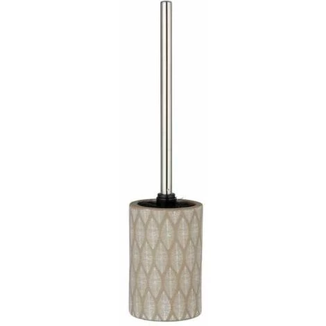 WENKO Porte Brosse WC Tupian, Brosse WC Noire, Céramique, Ø 10x43 Cm, Beige 3 WENKO Porte Brosse WC Tupian, Brosse WC Noire, Céramique, Ø 10x43 Cm, Beige