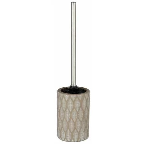 WENKO Porte Brosse WC Tupian, Brosse WC Noire, Céramique, Ø 10x43 Cm, Beige 4 WENKO Porte Brosse WC Tupian, Brosse WC Noire, Céramique, Ø 10x43 Cm, Beige – Image 2