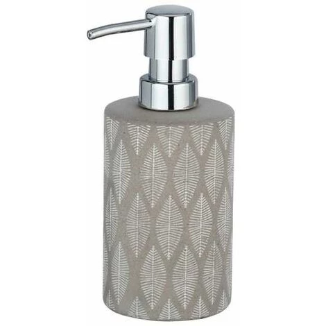 WENKO Distributeur De Savon Liquide Tupian, Capacité 300 Ml, Céramique, 8,5x17x7 Cm, Gris 3 WENKO Distributeur De Savon Liquide Tupian, Capacité 300 Ml, Céramique, 8,5x17x7 Cm, Gris