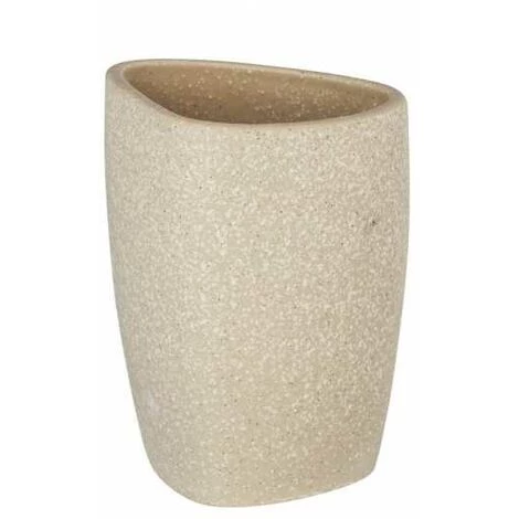 WENKO Gobelet Salle De Bain Pion, Porte Brosse à Dent, Céramique, 7,6x10,9x7,4 Cm, Beige 3 WENKO Gobelet Salle De Bain Pion, Porte Brosse à Dent, Céramique, 7,6x10,9x7,4 Cm, Beige