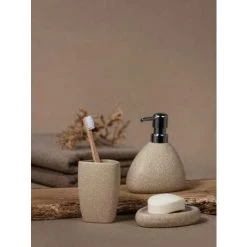 WENKO Distributeur Savon Liquide Pion, Capacité 360 Ml, Céramique, 11,5x14,5x9 Cm, Beige 11 WENKO Distributeur Savon Liquide Pion, Capacité 360 Ml, Céramique, 11,5x14,5x9 Cm, Beige -WENKO Soldes 16527398 5