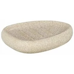 WENKO Porte Savon Céramique, Porte Savon Pion, Céramique, 12,5x2,5x9 Cm, Beige