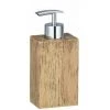 WENKO Distributeur Savon Liquide Marla, Capacité 350 Ml, Polyrésine Effet Bois, 7x16,5x5 Cm, Marron -WENKO Soldes 16527408 1